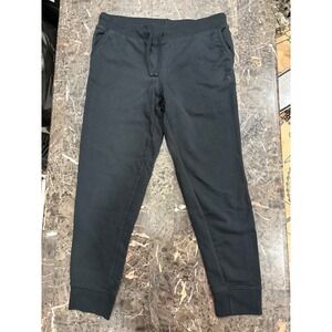 Champion Mens Jogger Sweatpants Black Fleece Tapered Drawstring Size Small